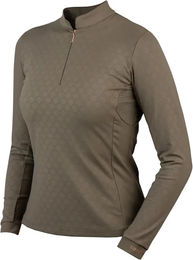 HORKA Emily Reitshirt Damen Baselayer Long Sleeve Winter Braun XL – Bild 1 von 6