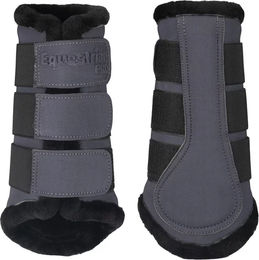 Produktbild von HORKA Equestrian Pro Gamaschen für Pferde aus Nylon in Grau Größe L