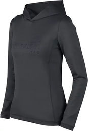 Produktbild von HORKA Equestrian Pro Reitsport-Hoodie für Damen aus Nylon in Grau oder Schwarz Größe XL