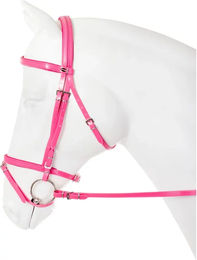 Produktbild von HORKA Flashy Trensenzaum aus Nylon und PVC für Ponys in Rosa
