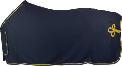 Produktbild von HORKA Fleece-Decke mit Brustklappe und Verzierung in Blau