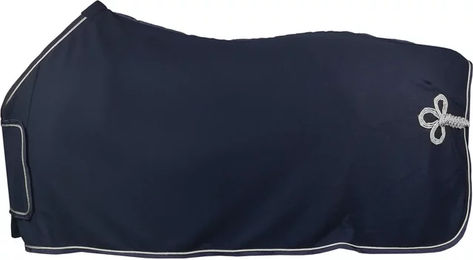 Produktbild von HORKA Fleece-Decke mit Brustklappe und Verzierung in Blau aus Polyester
