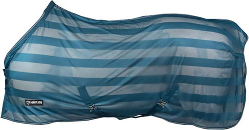Produktbild von HORKA Fliegendecke für Pferde aus Polyester Blau 125/175 cm