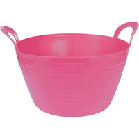Produktbild von Horka Futtereimer für Pferde aus Kunststoff in Rosa mit Griffen