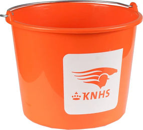 Produktbild von HORKA Futtereimer mit Druck in Orange aus Kunststoff