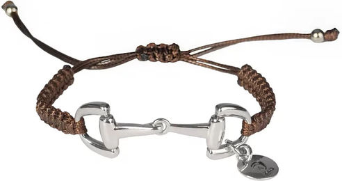 Produktbild von HORKA Geflochtenes Armband mit Bienen-Dekoration aus Polyester in Braun 16-24 cm