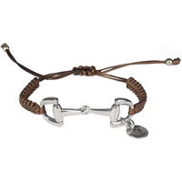Produktbild von HORKA Geflochtenes Armband mit Bienen-Dekoration aus Polyester in Braun 16-24 cm