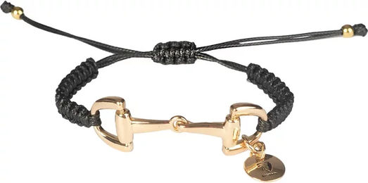 HORKA Geflochtenes Armband mit Bienen-Dekoration aus Polyester in Schwarz – Bild 1 von 1