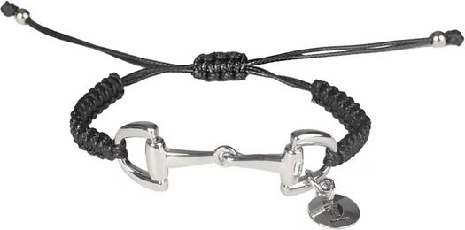 HORKA Geflochtenes Armband mit Bienen-Dekoration aus Polyester in Schwarz – Bild 1 von 1