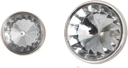 HORKA Glamour Knopf aus Glas in Silber und Transparent 16 mm – Bild 1 von 1