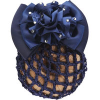 Produktbild von HORKA Glitzer-Haarnetz Flower für Damen in Blau aus Stoff