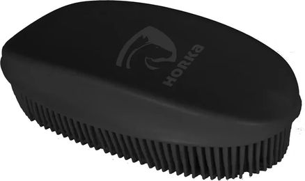 HORKA Gummibürste für Pferde Schwarz 11,5 x 6,5 x 3,5 cm – Bild 1 von 2