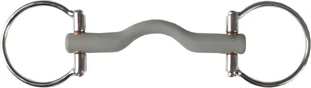 Produktbild von HORKA Gummizügel mit 2 Ringen und tiefem Zügeltrag für Pferde in Grau