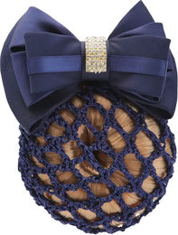 Produktbild von HORKA Haarnetz mit Glitzerblüten für Frauen in Blau