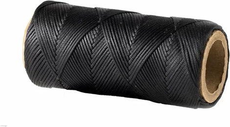 HORKA Haarzopf-Garn Flechtband für Pferde Schwarz Einheitsgröße - 80 m – Bild 1 von 2