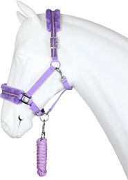 Produktbild von HORKA Halfter-Set Angel aus Polyester für Pferde in Lila Größe Pony
