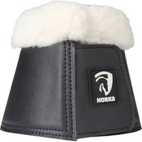 Produktbild von HORKA Hufglocken Fur und Horka Springschuhe Fell Schwarz 2-teilig Größe M
