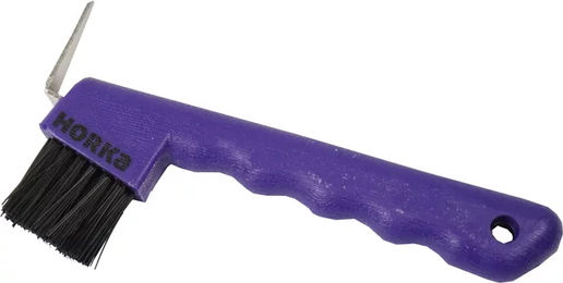HORKA Hufkratzer mit Bürste für die Hufpflege, Lila, Kunststoff, Einheitsgröße – Bild 1 von 2