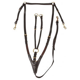 Horka Jagdhalsband aus Leder für Ponys in Schwarz, Silber, Braun oder Gold – Bild 1 von 2