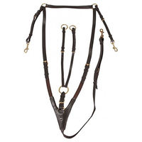 Produktbild von Horka Jagdhalsband aus Leder für Ponys in Schwarz, Silber, Braun oder Gold