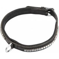 Produktbild von HORKA Jagdhalsband für Hunde aus Clincher-Leder in Schwarz mit Silber 60 cm - 60 cm