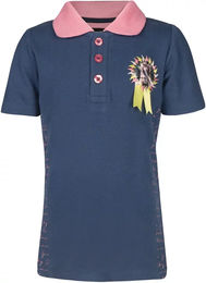 Produktbild von HORKA Kinder Reit-Poloshirt Poppy aus Baumwolle Blau