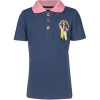 Produktbild von HORKA Kinder Reit-Poloshirt Poppy aus Baumwolle Blau Größe 10 Jahre