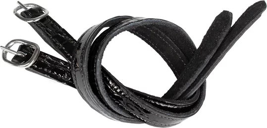 HORKA Lackleder Laufgürtel Paar Schwarz 45 cm – Bild 1 von 3