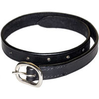 Produktbild von HORKA Leder-Esporenriemen und Ledergürtel Set Schwarz 45 cm 2 Stück
