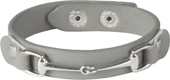 Produktbild von HORKA Lederarmband aus Kunstleder mit Beschlägen Grau Unisex