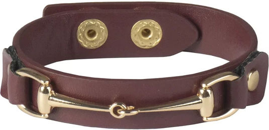Produktbild von HORKA Lederarmband aus Kunstleder mit Beschlägen in Rot für Damen und Herren