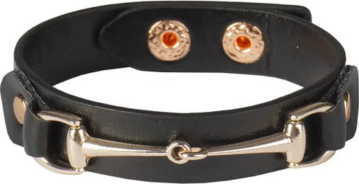 Produktbild von HORKA Lederarmband aus Kunstleder mit Beschlägen Schwarz Unisex