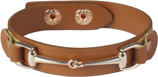 Produktbild von HORKA Lederarmband aus Kunstleder mit Beschlägen Unisex Braun