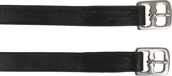 Produktbild von HORKA Lederstränge für Sattelzubehör Schwarz Silber - 2 x 135 cm