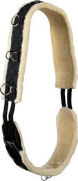 HORKA Longiergel für Pferde aus Nylon mit Fell in Schwarz/Beige – Bild 1 von 2