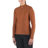 Produktbild von HORKA Luxury EP Reitshirt Damen Langarm Polo-Shirt Braun Größe M