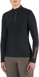 Produktbild von HORKA Luxury EP Reitshirt Damen Langarm Polo-Shirt Schwarz XXL