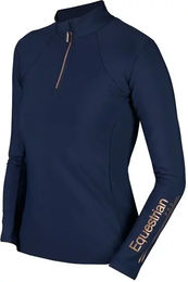 Produktbild von HORKA Luxury EP Reittrikot langarm Damen Blau Größe M mit Silikon