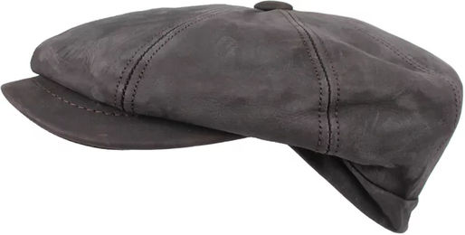 Produktbild von HORKA Nappa-Lederknopf-Mütze Unisex aus Leder in Braun oder Schwarz 59 cm