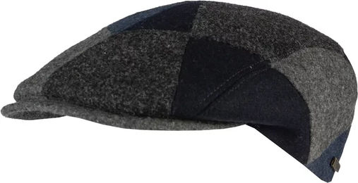 Produktbild von HORKA Patchwork Barette aus Wolle für Damen und Herren in Bunt Blau Grau 57 cm