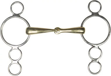 Produktbild von HORKA Pessoa 3-Ring Gebiss für Pferde aus Edelstahl in Silber