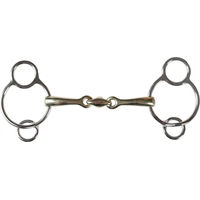 Produktbild von HORKA Pessoa Dreifach-Ring-Pferdegebiss mit doppeltem Gelenk aus Metall