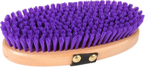 Produktbild von HORKA Pferdebürste aus Holz mit weichen Borsten in Lila