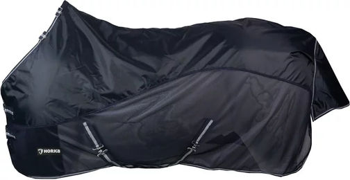Produktbild von HORKA Pferdedecke für draußen aus Polyester in Blau oder Schwarz