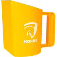 Produktbild von HORKA Pferdefuttertrog aus Kunststoff in Gelb bedruckt