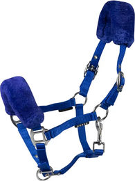 Produktbild von HORKA Pferdehalfter mit Fell in Blau