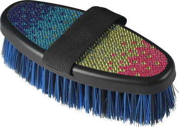HORKA Rainbow Pferdekörperbürste mit Strasssteinen bunt 16 cm – Bild 1 von 2