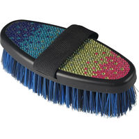 Produktbild von HORKA Rainbow Pferdekörperbürste mit Strasssteinen bunt 16 cm