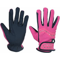 Produktbild von Horka Red Horse Bling Reithandschuhe für Pferde Unisex in Rot und Rosa Größe 8