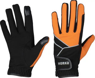 Produktbild von HORKA Reflektierende Reithandschuhe für Damen und Herren Winter Schwarz XL